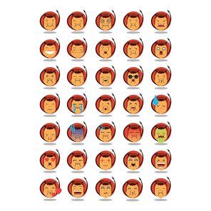 set of devil emoticons