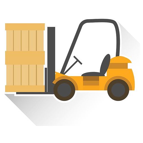 forklift truck with cargo