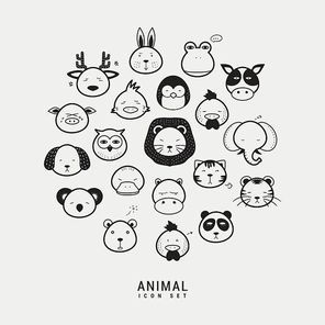 collection of animal icons