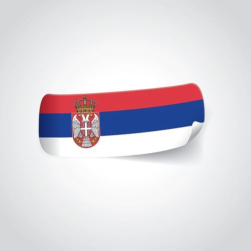 serbia flag sticker