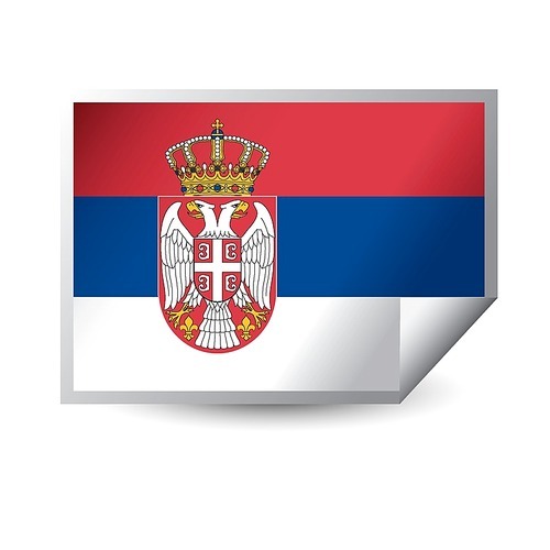 serbia flag sticker