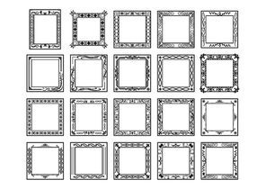 collection of ornamental frames