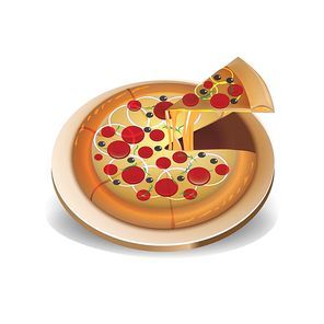 pizza on a plate