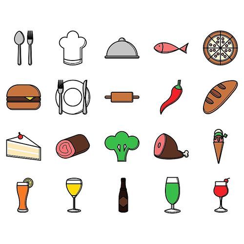 food and drink set