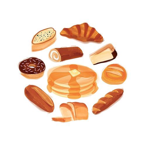 collection of baked food