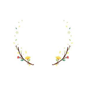 floral wreath element