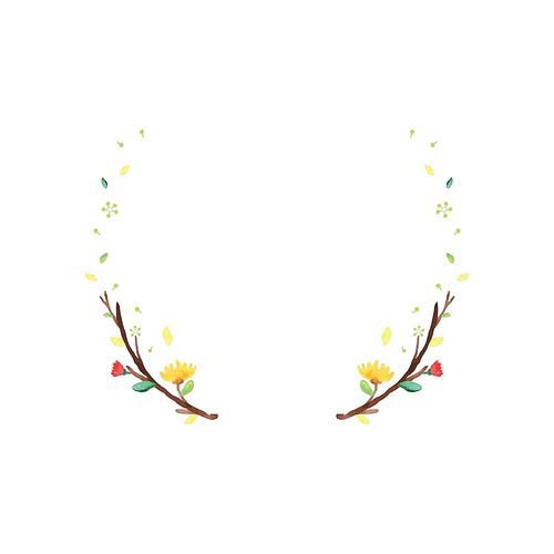 floral wreath element