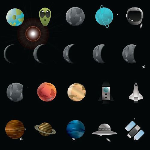 set of universe icons