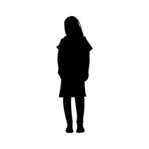 silhouette of woman standing