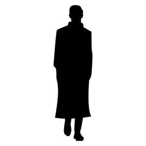 silhouette of man walking