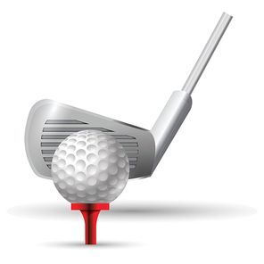 golf club and ball