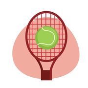 tennis racquet and ball