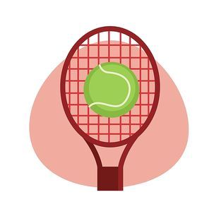 tennis racquet and ball