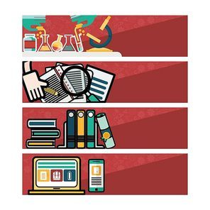 collection of education banners