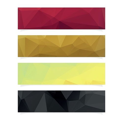 collection of faceted banner