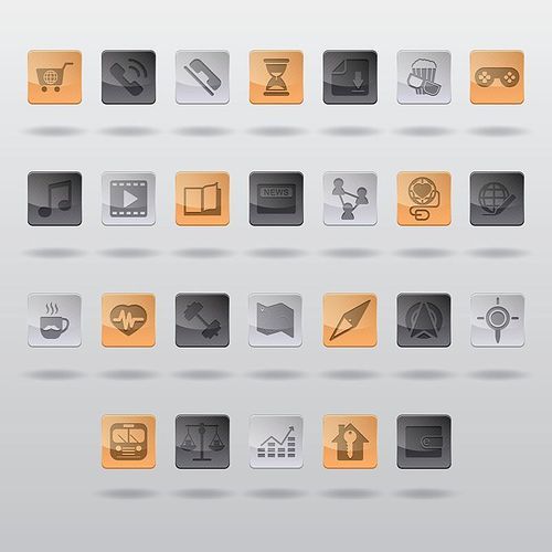 collection of mobile icons