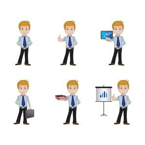 set of businessman icons