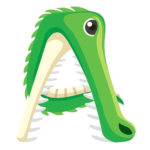 Letter a for alligator