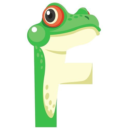 Letter f for frog