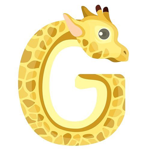 Letter g for giraffe