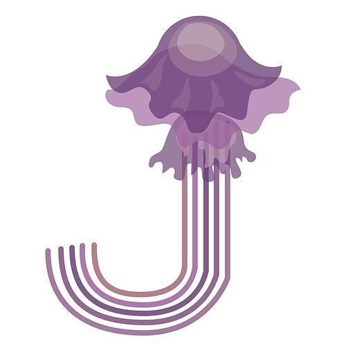 Letter j for jellyfish