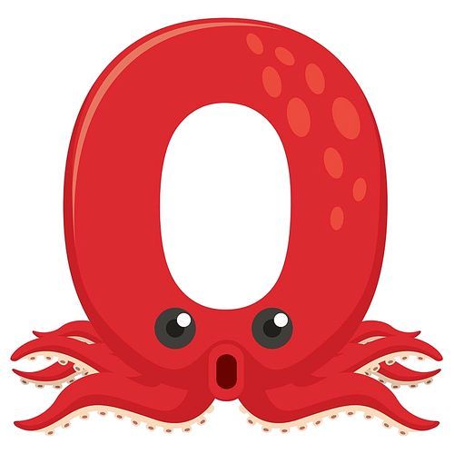 Letter o for octopus