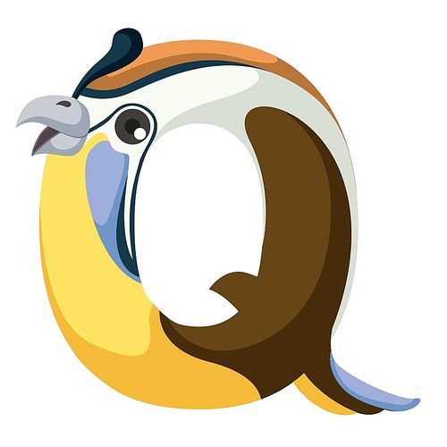 Letter q for quail