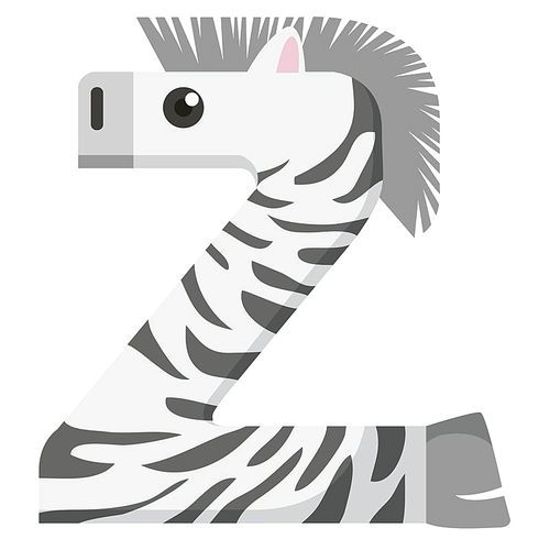 Letter z for zebra