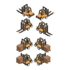 isometric forklift truck