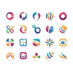 set of abstract icons