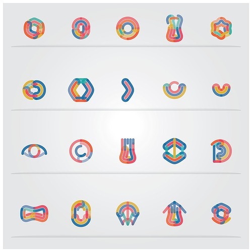 collection of wonderful logo elements