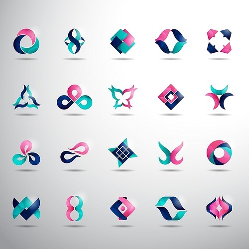 collection of wonderful logo elements