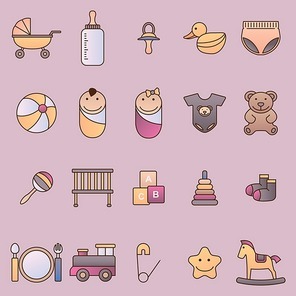 collection of baby related things
