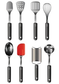 set of kitchen utensils