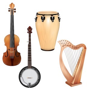 set of musical instruments