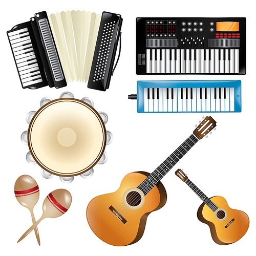 collection of musical instruments