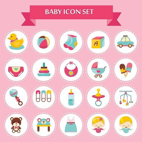 baby icon set