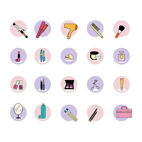 cosmetic and self grooming icons