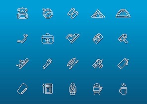 collection of camping icons