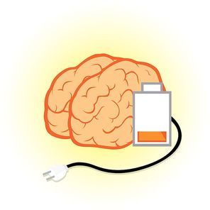 brain with empty battery
