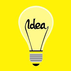bulb with idea concept