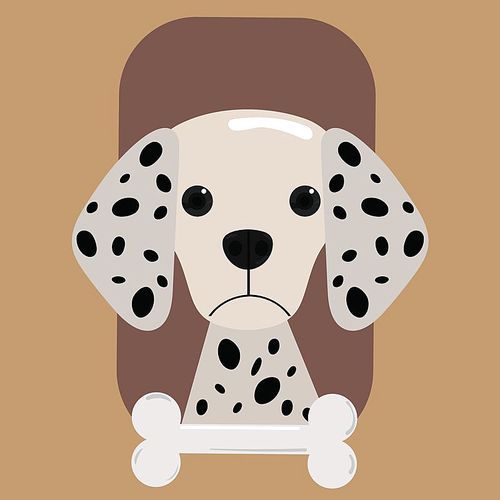 dalmatian puppy with bone