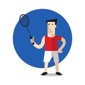 man with racket