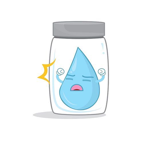 water droplet in a jar