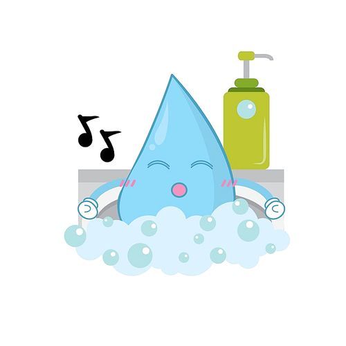 water droplet bathing