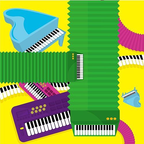 accordion with piano and keyboard