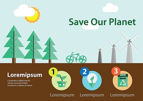 infographic of save planet