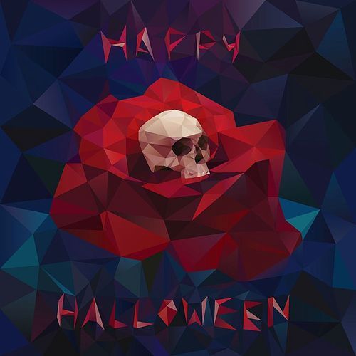 faceted halloween greeting card