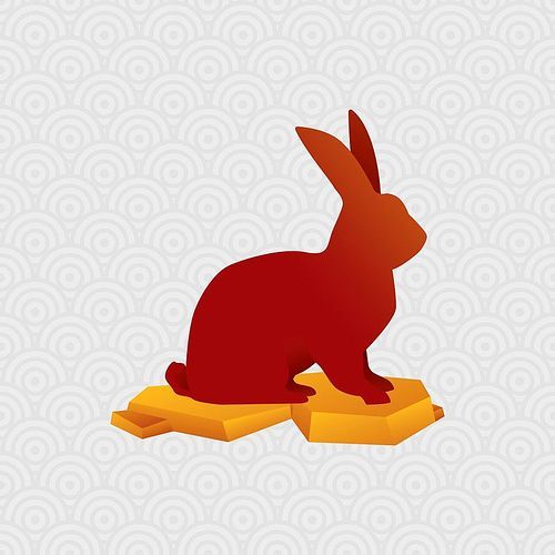 chinese zodiac rabbit figurine