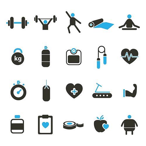 set of fitness icons